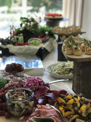 Buffet med lækre retter