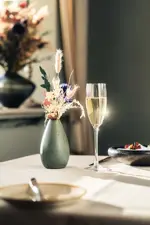 Bobler og appetizer i restauranten