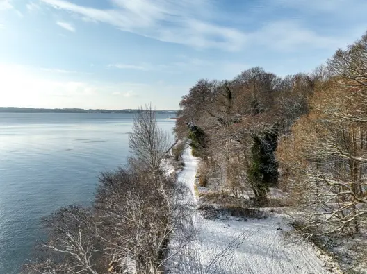 Parken i snelandskab med kig til Vejle Fjord