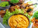 Vitalbuffet, spæde salater, protein, fisk og meget andet lækkert